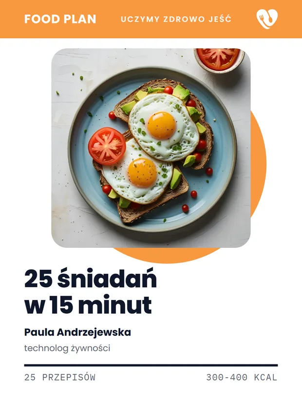Okładka ebooka 25 śniadań w 15 minut
