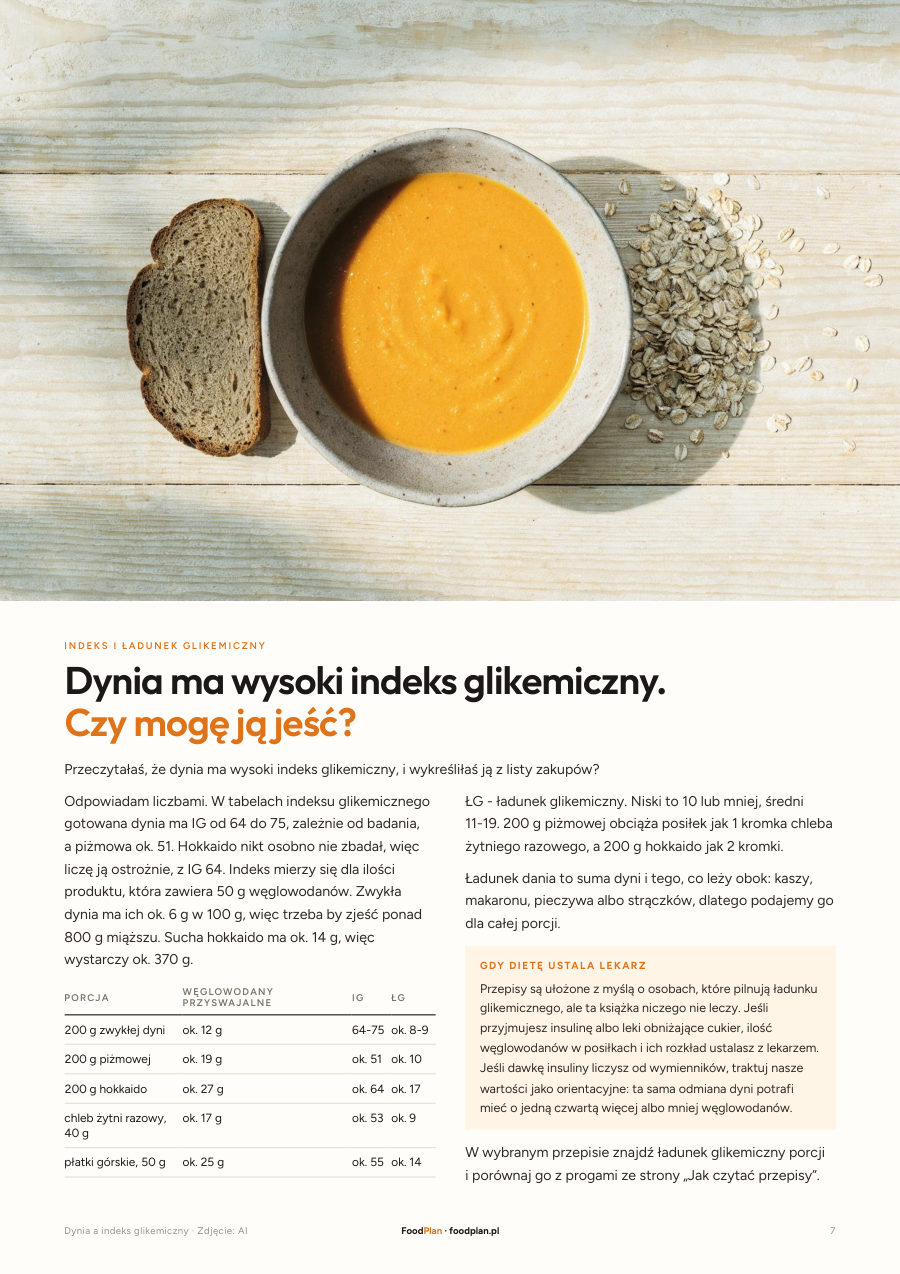 Strona 7 ebooka: Dynia a indeks glikemiczny