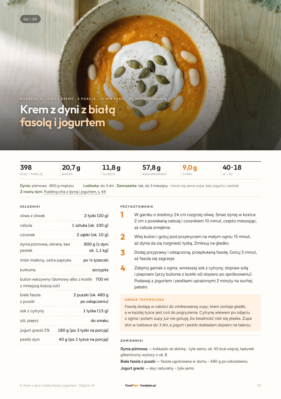 Strona 19 ebooka: Krem z dyni z białą fasolą