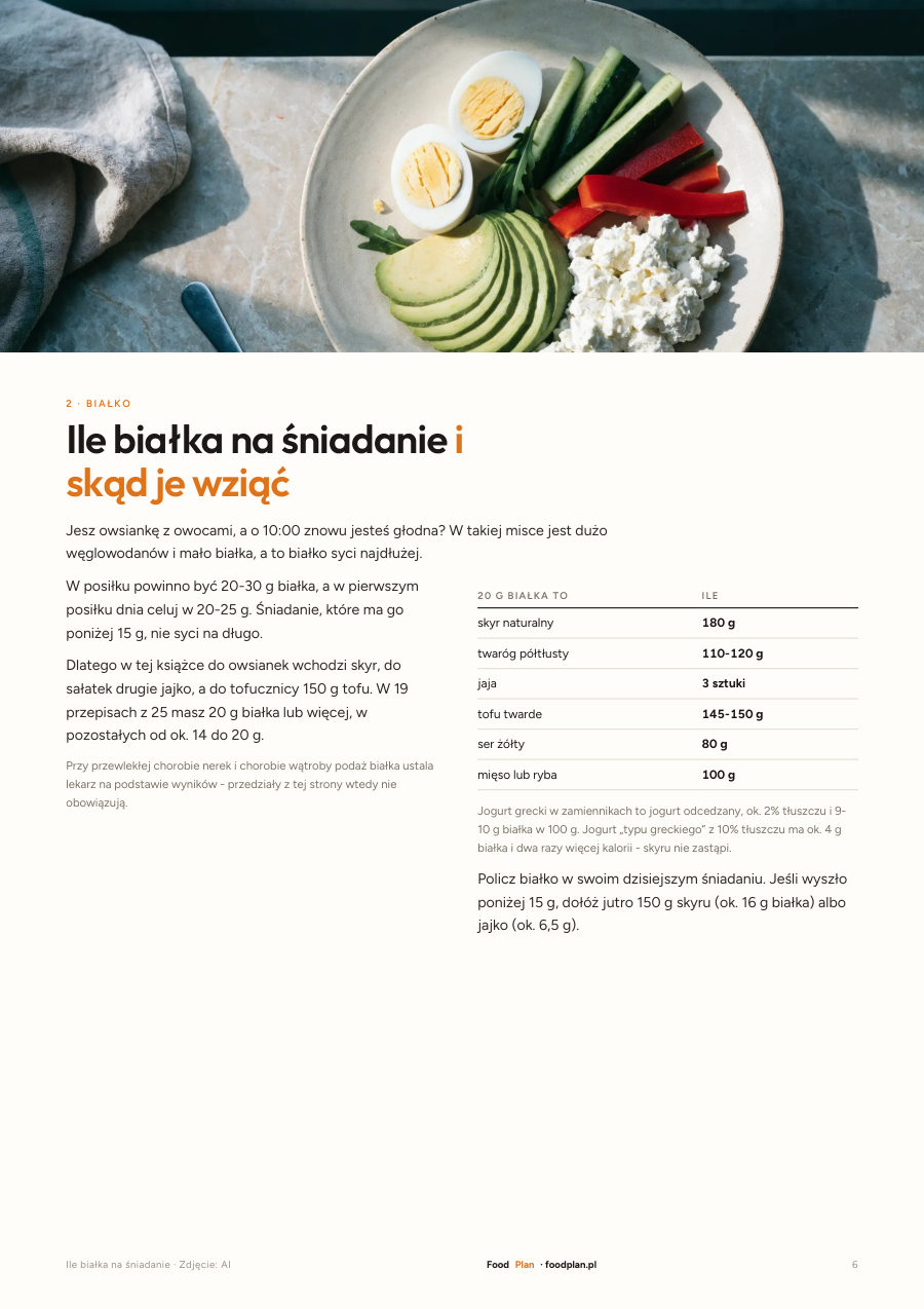 Strona 6 ebooka: Ile białka na śniadanie