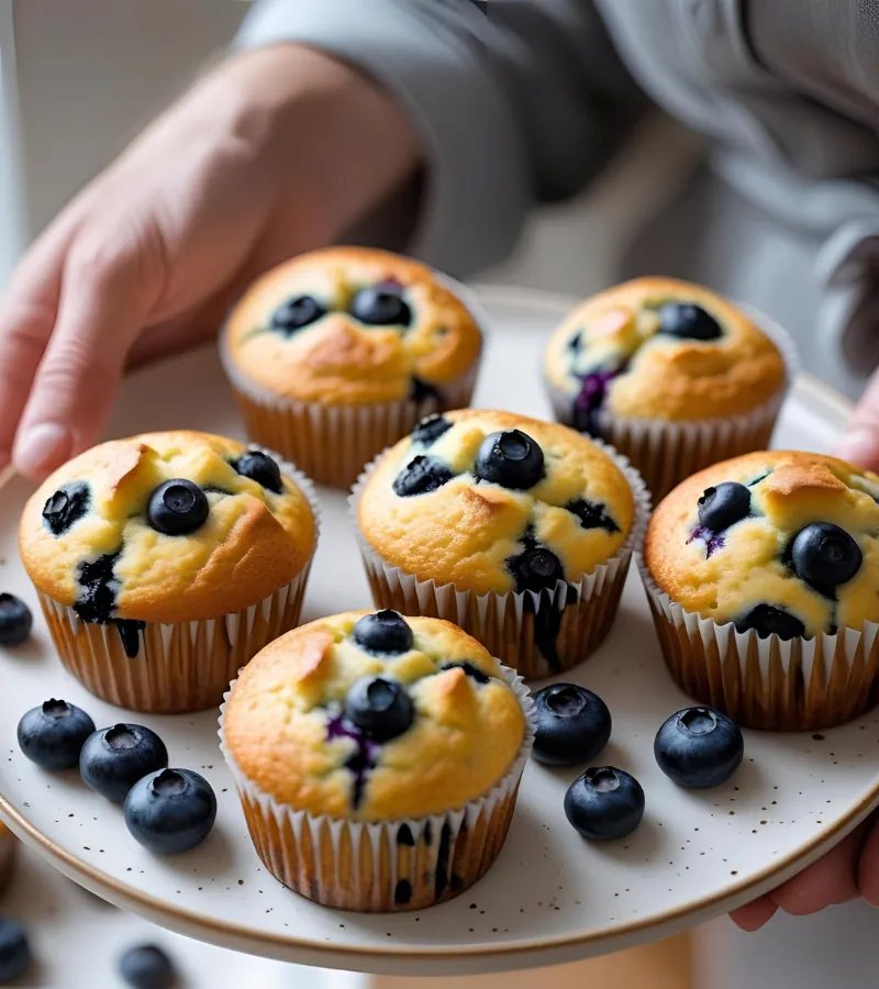 Muffinki jogurtowe z borówkami