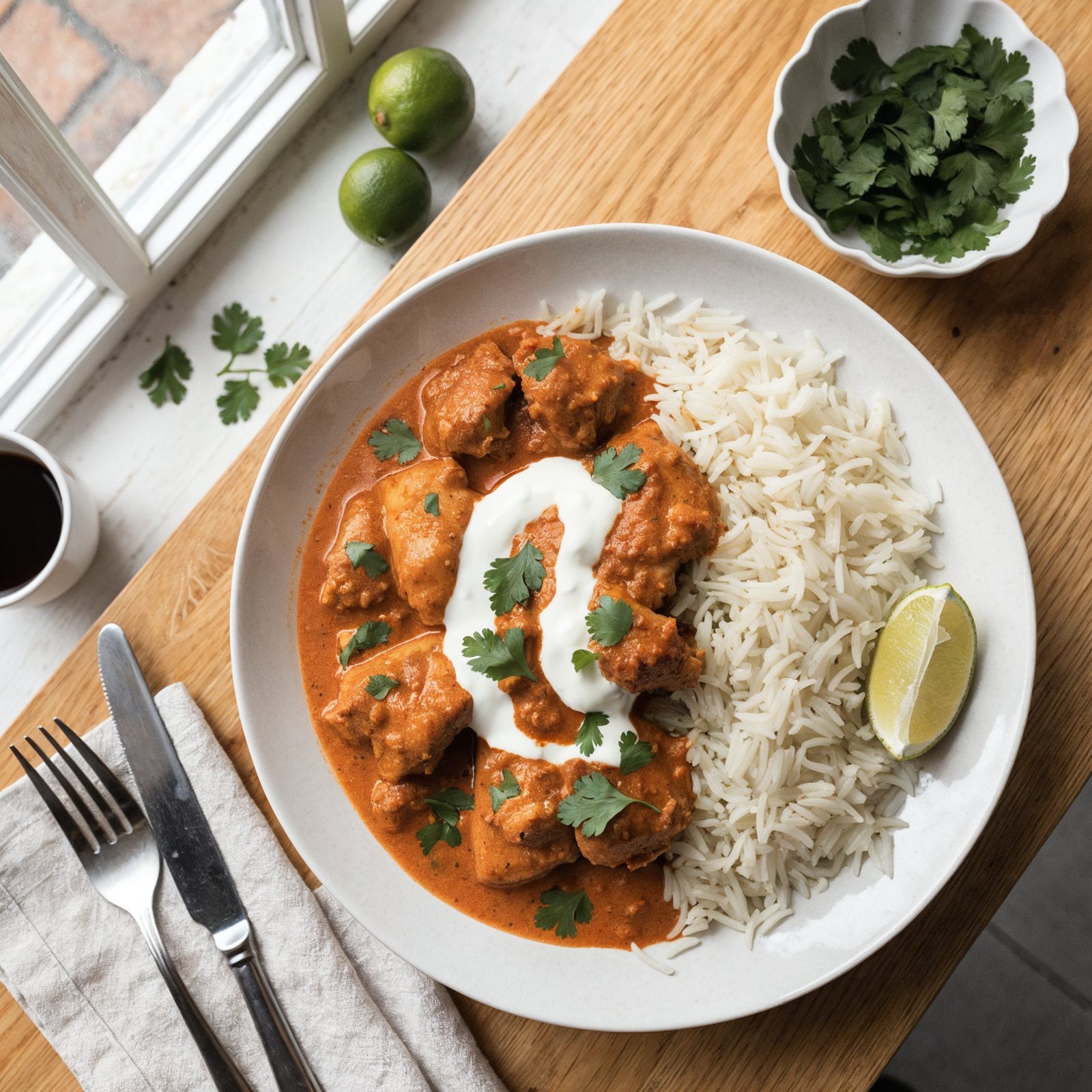 Kurczak tikka masala z ryżem basmati