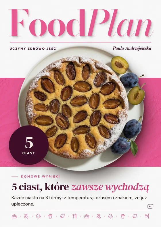 Okładka darmowego ebooka: 5 ciast, które zawsze wychodzą