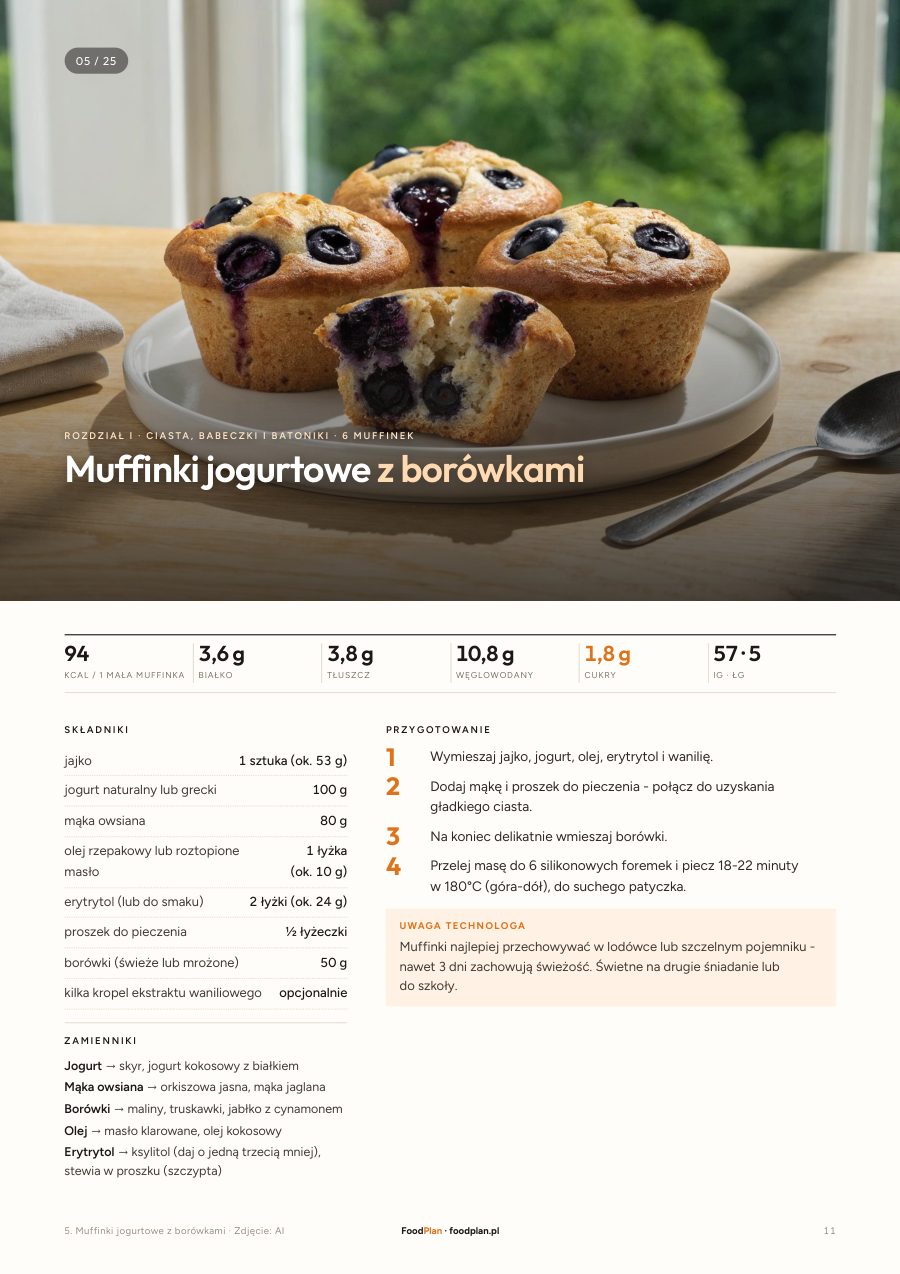 Strona 11 ebooka Desery do 300 kcal: Babka jogurtowa z erytrytolem