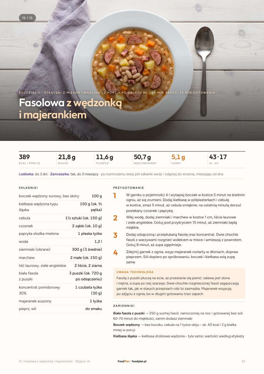 Strona 22 ebooka Zupy ze strączków: Fasolowa z wędzonką i majerankiem
